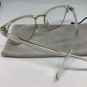 Clear Gold Eyeglasses